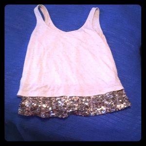Babydoll sequins cropped tank